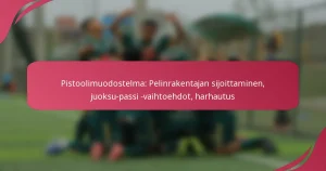 Pistoolimuodostelma: Pelinrakentajan sijoittaminen, juoksu-passi -vaihtoehdot, harhautus