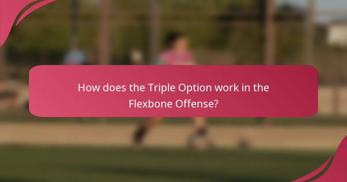 How does the Triple Option work in the Flexbone Offense?