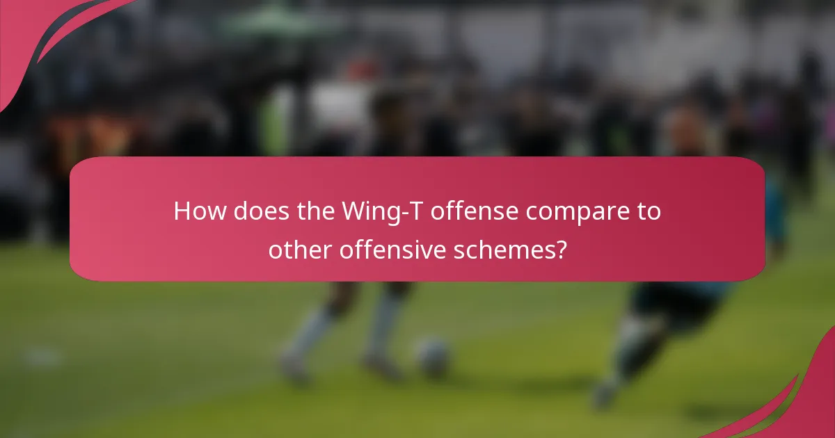 How does the Wing-T offense compare to other offensive schemes?