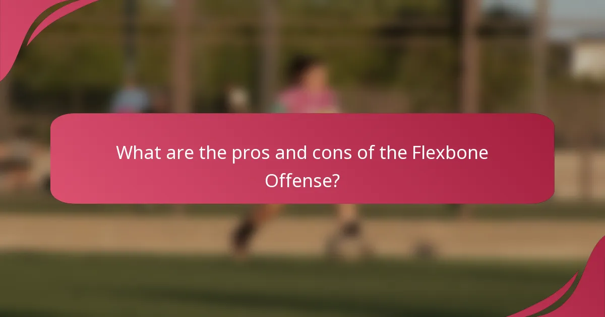 What are the pros and cons of the Flexbone Offense?
